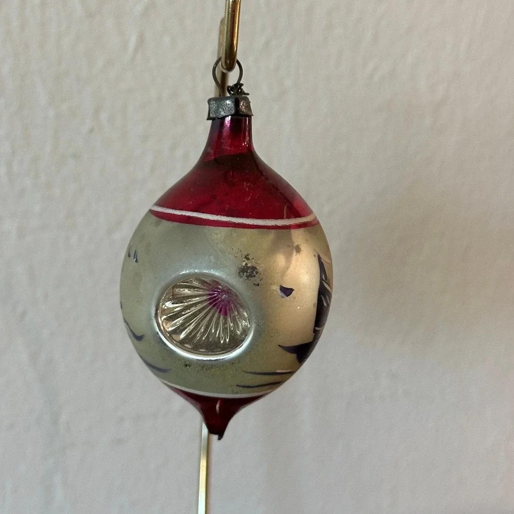 Vintage Heim(?) Sailboat Double Indent Christmas Ornament 3'' READ